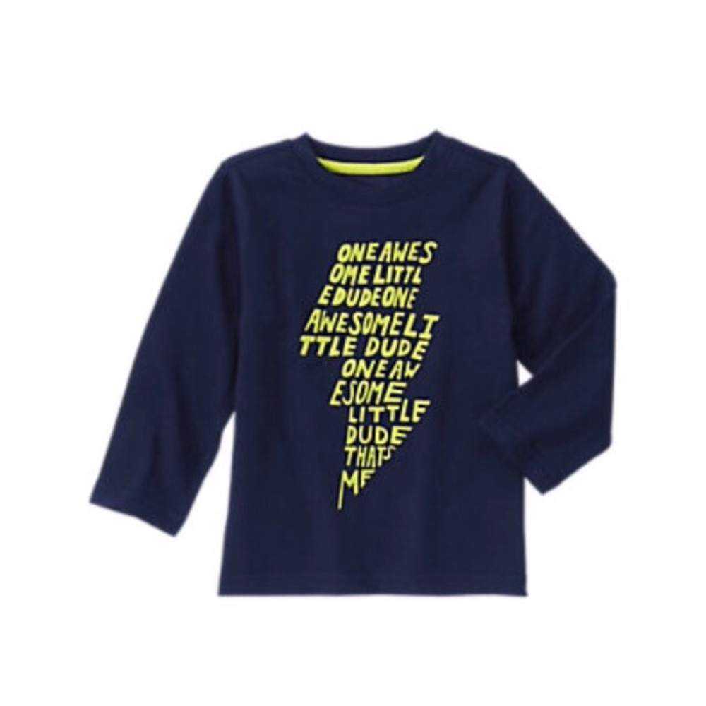 NWT Gymboree Lightning Bolt Shirt Long Sleeve